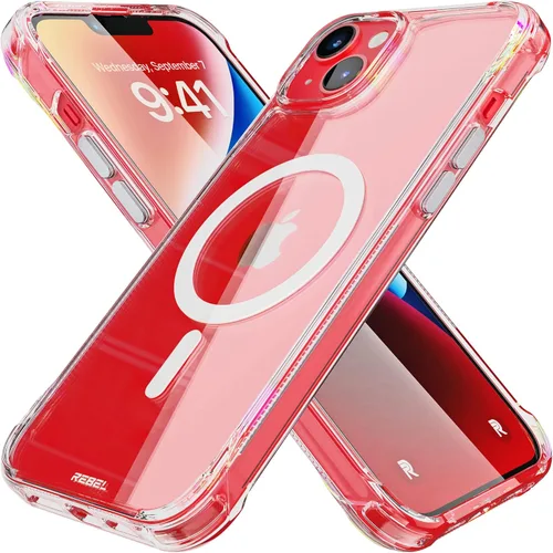 Miniatura 19 de Phone REBEL - Funda transparente para iPhone 14 Plus [Serie esmerilada Gen-4], textura mate translúcida, no se pone amarilla, protectores a prueba