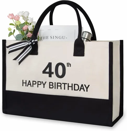 Miniatura 121 de TOPDesign Personalized Initial Canvas Beach Bag, Monogrammed Gift Tote Bag for Women
