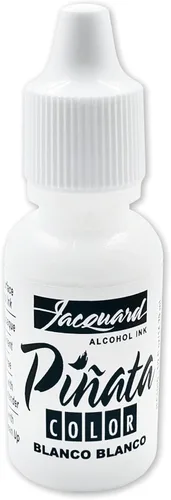 Jacquard Pinata Tinta de Alcohol - Blanco Blanco - Tinta Profesional y Versátil que Produce Resultados de Color Saturado y Sin Ácidos - 1/2 Onza de