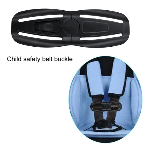 Miniatura 4 de Clip de clip para arnés de asiento con hebilla de repuesto universal para cochecito de bebé y niños, protector ajustable