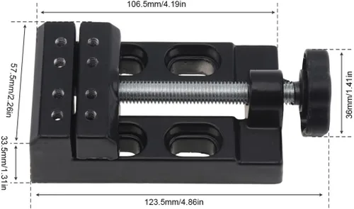 Miniatura 3 de Tvoip Herramienta de tallado artesanal de escultura de bricolaje, abrazadera de banco de mandíbula universal, mini prensa de taladro, tornillo