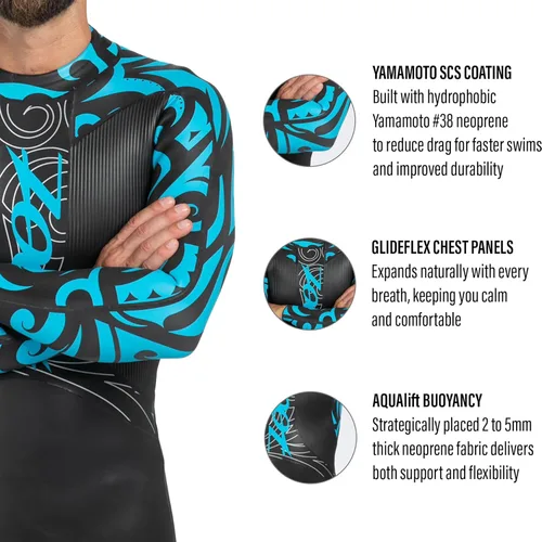 Miniatura 2 de Zoot Traje de neopreno Manta para hombre, flexible, flotante y cómodo para el día de la carrera, entrenamiento o natación y triatlones en aguas