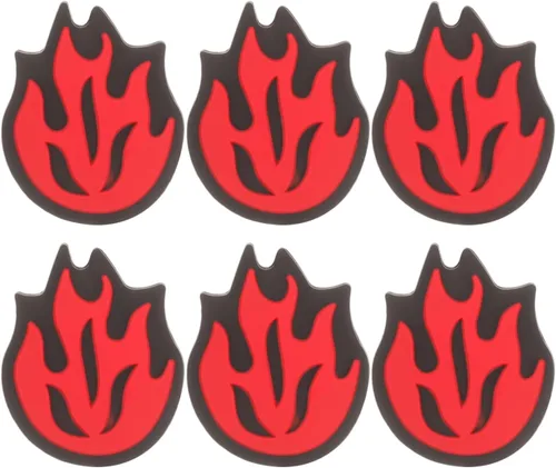 BESPORTBLE Raqueta de tenis, amortiguador de vibraciones, raqueta de cuerda, amortiguador de choque de silicona en forma de fuego, 6 uds