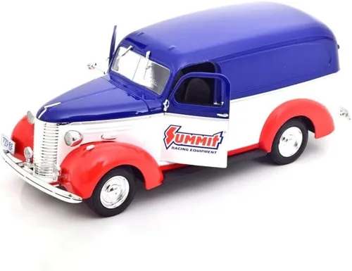 Miniatura 5 de ModelToyCars 1939 Chevy Panel Truck - Equipo de carreras Summit, rojo - Greenlight 85061 - Coche fundido a presión a escala 1/24