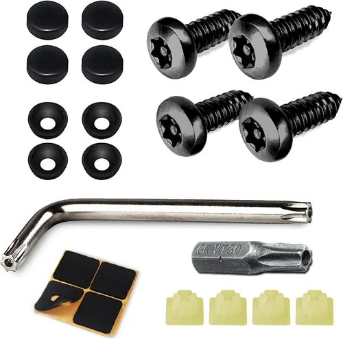 Miniatura 11 de Tornillos antirrobo para placa de matrícula, accesorios de montaje resistentes a manipulaciones, juego de tornillos de seguridad de 1/4" (M6), kit
