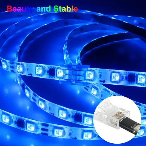 Miniatura 8 de RGBZONE 10 piezas 3 pines 8mm Conectores de tira LED Actualizados Conector rápido de tira a tira sin soldaduras y sin brechas para tira de luz LED