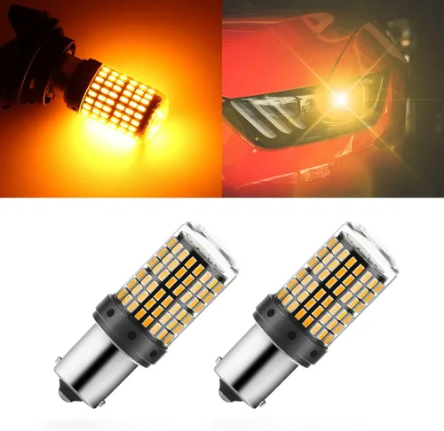Miniatura 8 de Paquete de 2 bombillas LED de freno 1157, bombilla de repuesto BAY15D de 12 V-24 V para freno de reversa, cola de correr, estacionamiento, universal