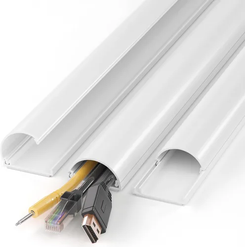 Miniatura 21 de ZhiYo Ocultador de cable de 39 pulgadas (3 piezas de 13 pulgadas de largo cada una), para 1-2 cables, cubiertas de cable autoadhesivas para cables