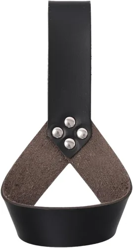 Miniatura 30 de BLESSUME Cinturón medieval de caballero con espada rana funda de estoque, soporte de vaina de estoque, 1 unidad