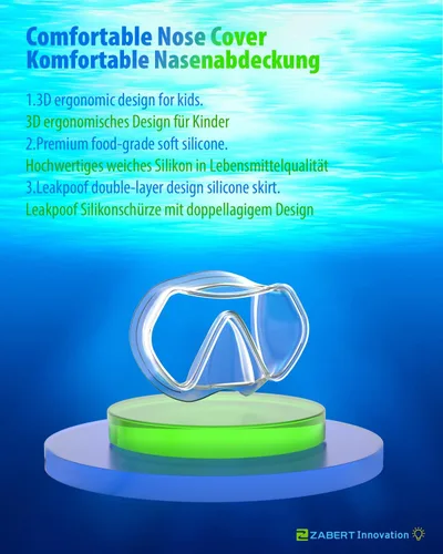 Miniatura 3 de Kids Swim Mask Goggles, Swimming Dive Snorkel Mask with Nose Cover Fabric Strap for Kids Boy Girls