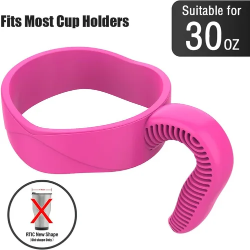 Miniatura 2 de El mango del vaso se adapta a vasos YETI de 30 onzas, vaso OZARK TRAIL, vaso Rambler (solo asa, taza no incluida) (rosa rojo)