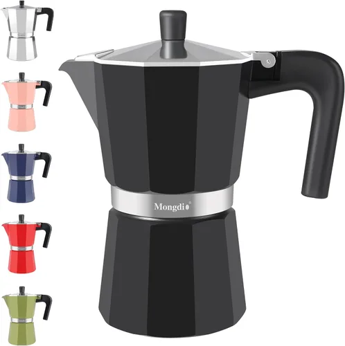 Miniatura 24 de Mongdio - Cafetera de café espresso para estufa Moka, Cafetera Cubana para estufa, Cafetera Mocha Greca Italiana, para 6 tazas de espresso, 10 onzas