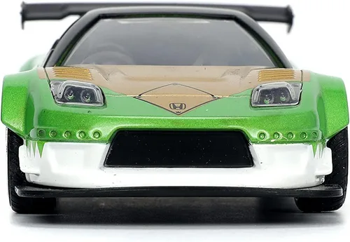 Miniatura 2 de Jada Toys Power Rangers 1:32 2002 Honda NSX Type-R Japan Spec - Auto fundido a presión con figura de Ranger verde de 1.65 pulgadas, juguetes