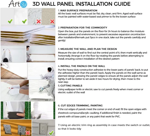 Miniatura 6 de Art3d Panel de pared 3D gris mate plateado PVC, diseño de flores, cubre hasta 3 metros cuadrados, para decoración de paredes interiores en salón