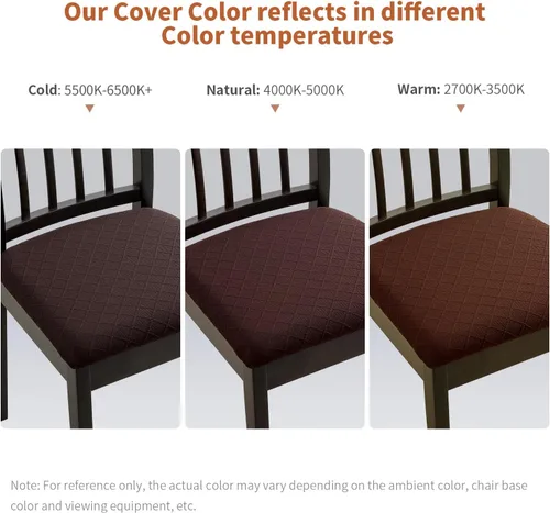 Miniatura 7 de Fuloon Fundas de Cojines de Asiento Impermeables 6 Piezas, Fundas de Asiento de Silla de Jacquard Elásticas Fundas Deslizables de Asiento Lavables