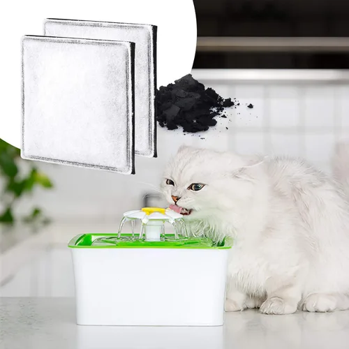 Miniatura 8 de Filtros de carbono de repuesto, filtros de agua para mascotas, filtros de fuente compatibles con Catit Mini Flower Fountain, paquete de 6 filtros