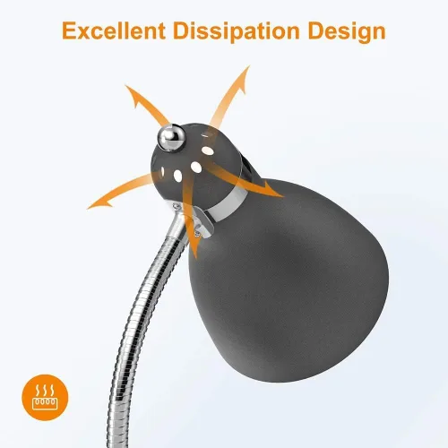 Miniatura 5 de LEPOWER Lámpara de Piso de Metal, Lámpara de Pie con Cuello de Ganso Ajustable, Base de Metal Pesado, Lámpara de Lectura para Oficina, Lámparas