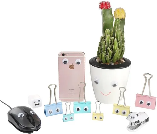 Miniatura 3 de DECORA 0.787 in 500pc Redondo Wiggle Ojos Googly con Autoadhesivo 0.787 in-500