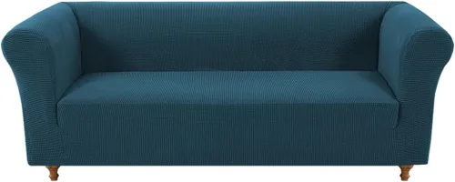 Miniatura 33 de Funda elástica Chesterfield para sofá, funda de tela jacquard para sofá biplaza de 2 cojines, protector de muebles antideslizante resistente a