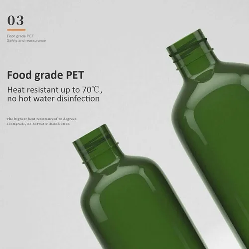 Miniatura 6 de Botellas vacías de bomba de loción de gran capacidad de 16.9 fl oz, botellas dispensadoras de loción de jabón marrón/verde, paquete de 4 Marrón-16.9