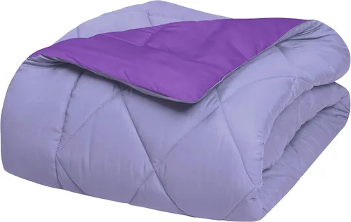 Miniatura 10 de Elegant Comfort Juego de edredón reversible acolchado de 3 piezas con relleno alternativo de plumón de ganso, relleno de edredón suave, calidez
