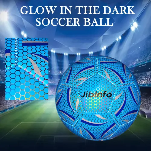 Miniatura 4 de Balón de fútbol iluminado tamaño 5, pelota de fútbol luminosa que brilla en la oscuridad, para juegos de día y noche y regalos de entrenamiento
