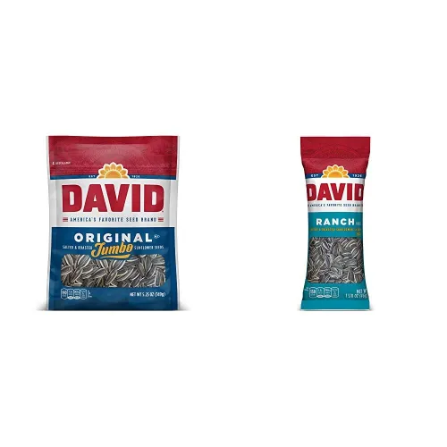 DAVID Seeds Paquete de semillas de girasol saladas y tostadas (paquete de 12)