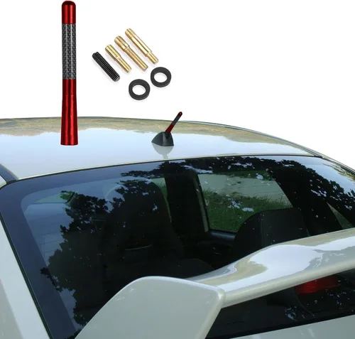 Miniatura 8 de Jsorum - Antena automotriz corta de fibra de carbono de 4.7 pulgadas, antena de radio de fibra de carbono corta, antena de fibra de carbono
