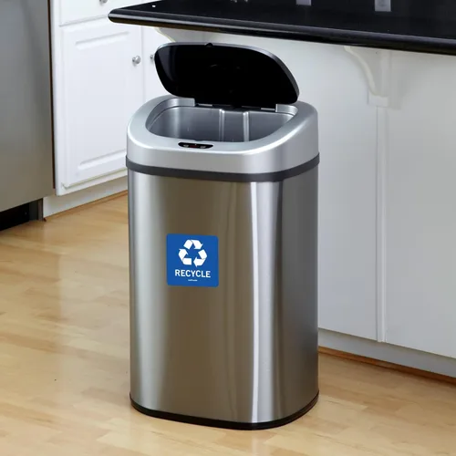Miniatura 4 de Calcomanías de reciclaje, calcomanías de papelera de reciclaje y calcomanías para papeleras con protección UV, calcomanías de vinilo autoadhesivas