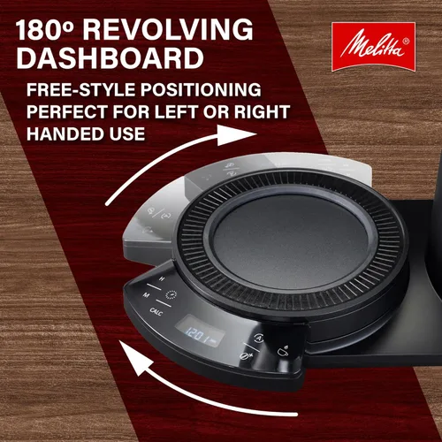 Miniatura 5 de Melitta Vision - Cafetera de goteo de 12 tazas, automática y programable, capacidad de 96 onzas con 5 filtros de café, color negro Automático