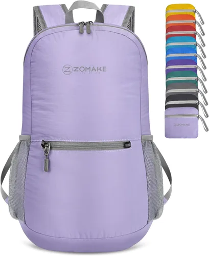 Miniatura 17 de ZOMAKE Mochila ultra ligera y compactable Mochila de senderismo resistente al agua, Mochila pequeña Mochila de camping al aire libre plegable y Negro