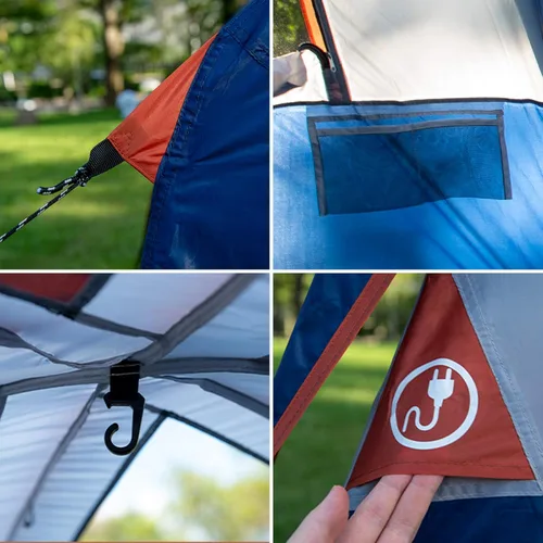 Miniatura 9 de CAMPROS CP Camping Tent 10/12 Person Family Cabin Tent, 2 Room Water Resistant Waterproof Tent with Top Rainfly, 4 Large Mesh Windows, Double Layer