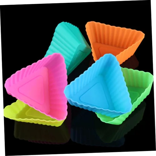 Miniatura 8 de Ciieeo 20 piezas de taza triangular para muffins, tazas de postre, moldes de pastelería, moldes para magdalenas, moldes para hornear bricolaje