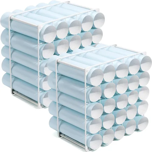 Miniatura 12 de Almacenamiento de rollos de vinilo de 20 agujeros para sala de manualidades, soporte de rollo de vinilo para hasta 20 rollos de vinilo