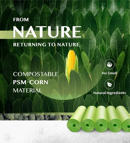Miniatura 2 de FORID Bolsas de basura compostables de 2.6 galones, 150 unidades, 5 rollos, bolsas de basura verdes, pequeñas, duraderas, gruesas, sin perfume, 10