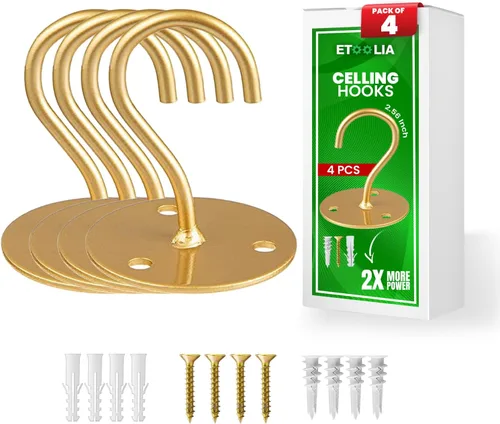 Miniatura 12 de 75 piezas de ganchos de techo para colgar plantas, tazas, utensilios con revestimiento de vinilo, ganchos para roscar en tazas para madera y paneles