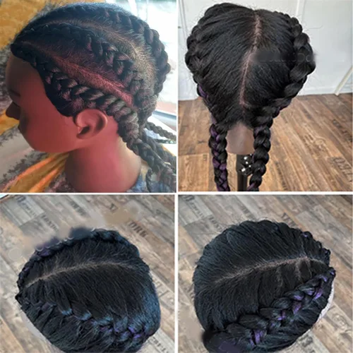 Miniatura 7 de 16 pulgadas 100% pelo real maniquí cabeza de entrenamiento cabeza cosmetología maniquí cabeza para peluquería práctica trenzado peinado con soporte