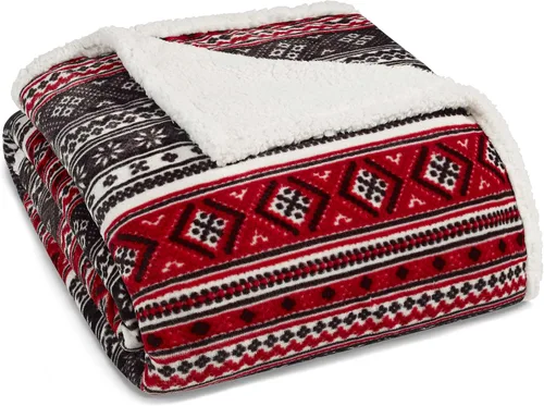 Miniatura 10 de Eddie Bauer - Manta de tamaño twin, manta de cama de felpa ultrasuave con reverso de borrego sintético, ropa de cama de gran tamaño para sofá o cama