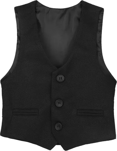 Miniatura 4 de Lilax Traje formal para niños de 4 piezas, chaleco, pantalones y corbata