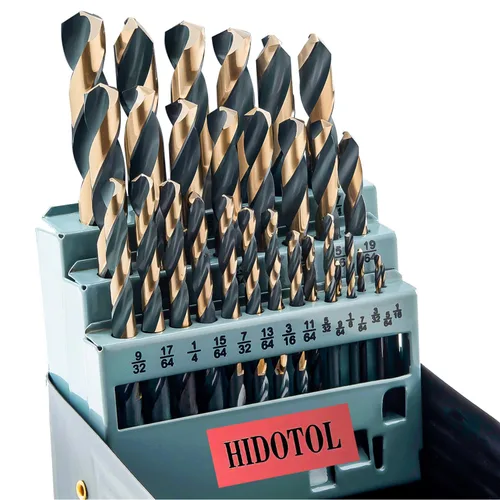 Miniatura 12 de HIDOTOL Juego de brocas de cobalto, 15 unidades + 6 piezas gratis, brocas M35 de alta velocidad para metal endurecido, acero inoxidable, hierro