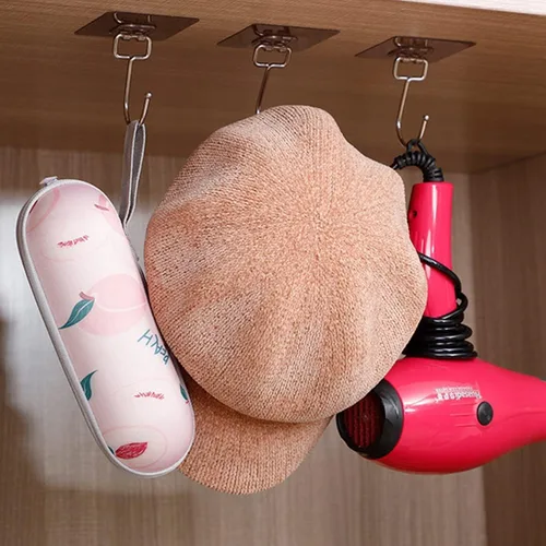 Miniatura 8 de Ganchos Adhesivos Grandes de 22 Libras (Máx.), Ganchos de Pared Impermeables y Resistentes al Óxido para Colgado de Servicio Pesado, Ganchos
