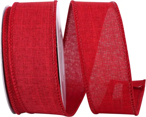 Miniatura 19 de Cinta Reliant Ribbon 92573W-031-09K para borde con alambre Everyday Linen Value, 1-1/2 pulgadas x 50 yardas, color negro