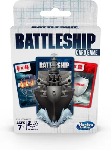 Hasbro Gaming Juego de cartas de acorazado para niños, juego de estrategia para 2 jugadores, marrón/a, divertidas actividades de verano, esenciales