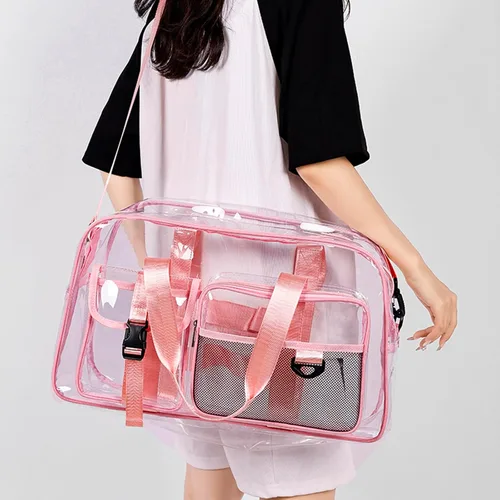 Miniatura 262 de Pequeña bolsa de gimnasio para mujer, bolsa de viaje con compartimento para zapatos