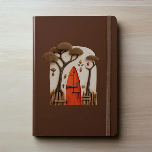 Miniatura 7 de African Village Savannah Tree House Decor - Adhesivo de pared para puerta de hadas