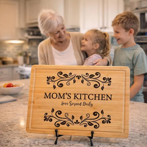 Miniatura 8 de Tabla de cortar personalizada como regalo para el día de la madre, mamá, abuela, esposa, decoración de cocina de madera grabada, regalo
