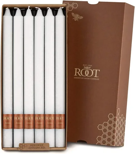 Miniatura 21 de Root Candles Juego de velas de cena sin perfume de 12 unidades, sin goteo, Timberline™ Arista™ mejoradas, 9 pulgadas, verde salvia