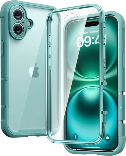 Miniatura 58 de Diaclara - Funda compatible con iPhone 11, carcasa resistente de cuerpo completo con protector de pantalla integrado sensible al tacto y Transparente