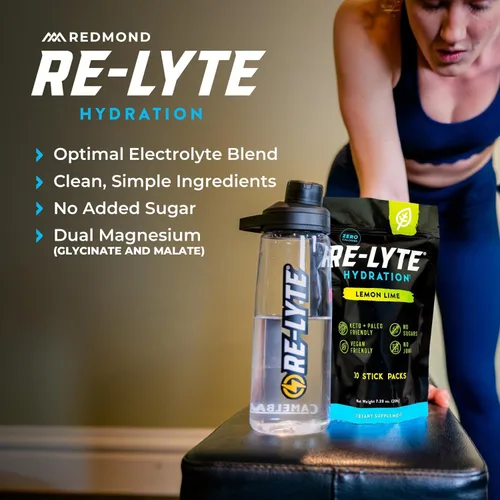 Miniatura 3 de Redmond Re-Lyte Mezcla de bebidas con electrolitos, lima limón, paquete de 30 barras