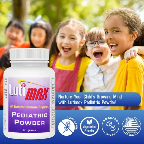 Miniatura 7 de Luti max - Suplemento cerebral pediátrico en polvo con luteolina y rutina, memoria, enfoque, músculo y apoyo inmunológico para niños, suplementos